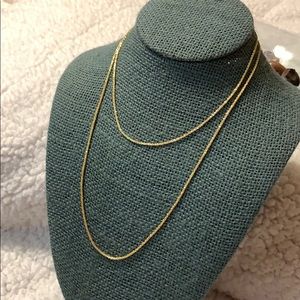 BNWT 36” Italian .925 chain w/14k gold overlay